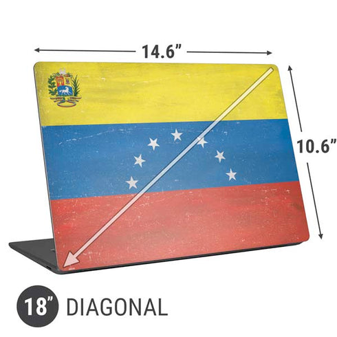 Venezuela Flag Distressed Universal Laptop 18in (14.6 x 10.6in) Skin